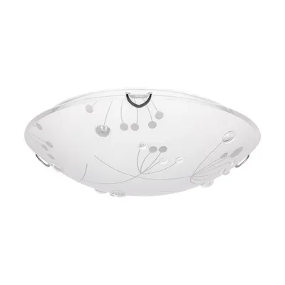Lampa sufitowa maryland w zestawie 1xled zintegrowany 2600lm 2700k 30w chrom metal/biało-przezroczyste szkło 4375112