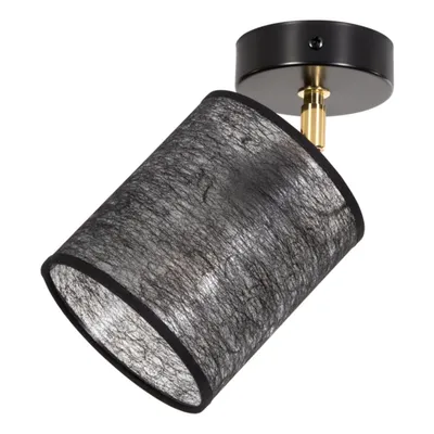 Kinkiet nevoa 1xe27 maks. 25w czarny metal/złoty metal/czarny klosz z tkaniny 56392104