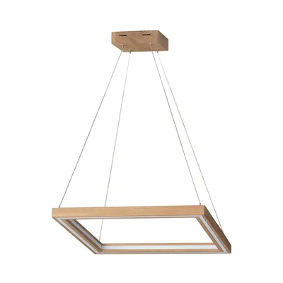 Lampa wisząca legno ''in&out'' 2xled 24v zintegrowana 5320lm 3000k 57w dąb olejowany/przezroczysty kabel pvc 1529274