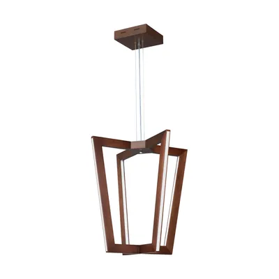Lampa wisząca leif ''in&out'' 8xled 24v zintegrowana 5320lm 3000k 57w orzech drewno bukowe/przezroczysty kabel pcv 1539176