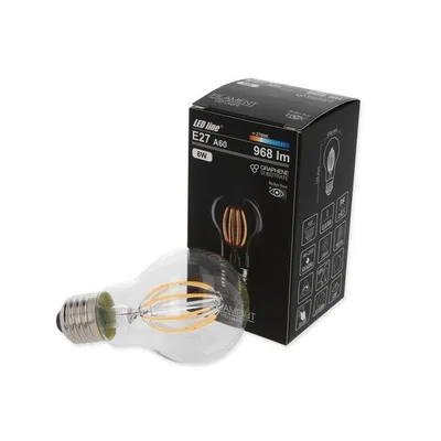 Żarówka LED Line filament e27 a60 180-265v 8w 968lm 2700k biała ciepła