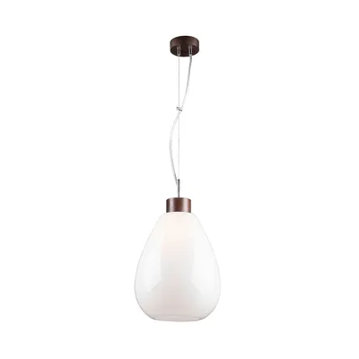 Piro lampa wisząca 1xe27 max,60w orzech/transparentny/biały 9824076