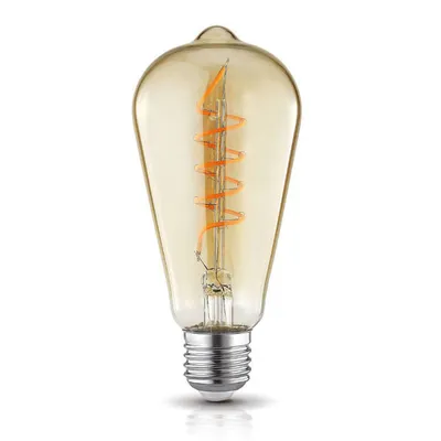 Żarówka filament led spiral st64 4w e27 barwa ciepła 2700k