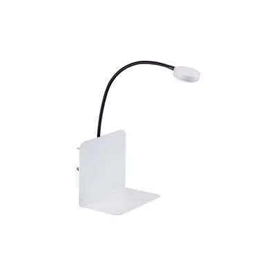 Lampa ścienna arles biała z małą półką 5851102