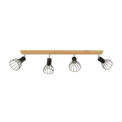 Megan wood lampa sufitowa 4xe14 max.40w dąb olejowany/czarny 2344474