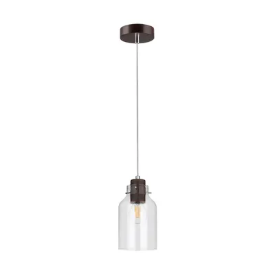 Alessandro wood lampa wisząca 1xe27 max.60w orzech/transparentny 1760176