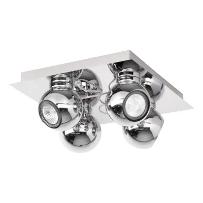 Lampa sufitowa sergio w zestawie 4xgu10 maks. 50w chromowany metal 2585448