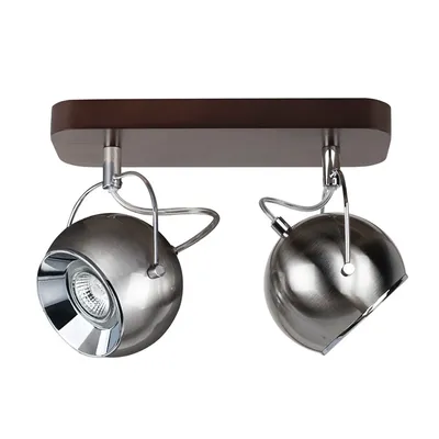 Ball wood lampa sufitowa incl. 2xled gu10 5w orzech/satyna 5131276
