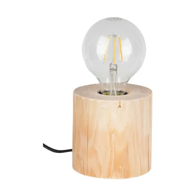 Lampa stołowa trabo 1xe27 max.25w sosna naturalna/czarny kabel pcv 76911150
