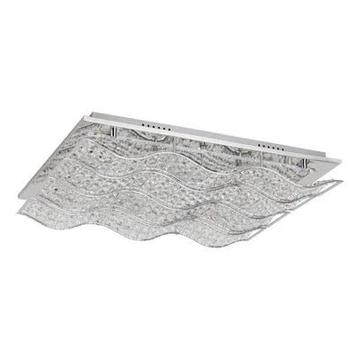 Wrzecionowa lampa sufitowa w zestawie zintegrowana dioda led 2240lm 4000k 32w chromowany metal/przezroczysty kryształ 5963128