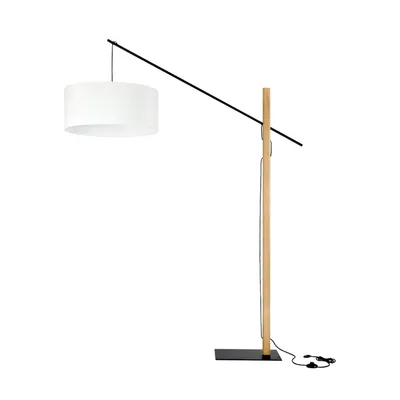 Cecile lampa podłogowa 1xe27 max.60w czarny/dąb olejowany/czarny/biały 75011904