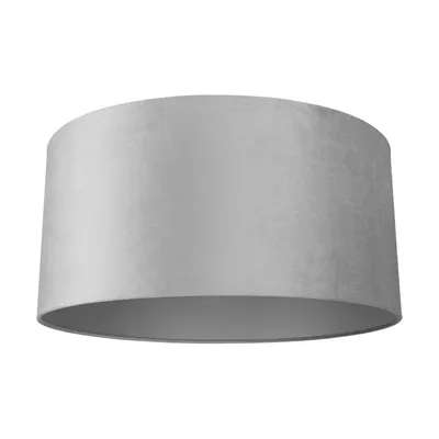 Abażur cylinder e27 h40 szary aksamit a1073