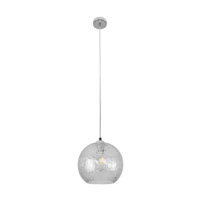 Lampa wisząca universe 1xe27 max.60w chromowany metal/przezroczyste pcv/przezroczyste szkło 9722100