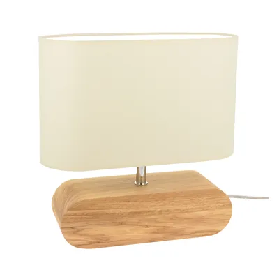 Marinna lampa stołowa 1xe27 max.25w dąb olejowany/transparentny/kremowy 7612074