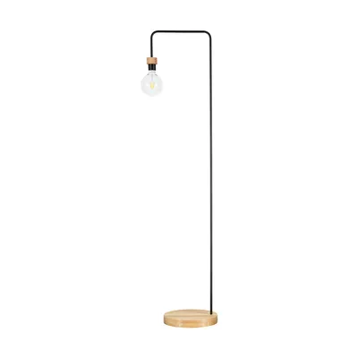 Lampa podłogowa muriel 1xe27 maks. 60w dąb olejowany/czarny metal/czarny kabel z tkaniny 7274974