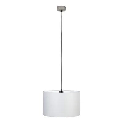 Szara lampa wisząca 1xe27 maks. 60w barwiona sosna szara/czarny kabel z tkaniny/szary klosz z tkaniny 160241157