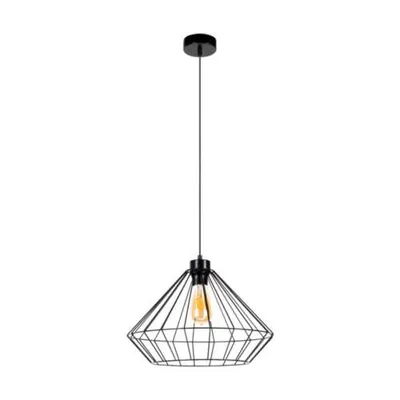 Lampa wisząca raquelle 1xe27 maks. 60w czarny metal/czarny kabel pvc 187249104