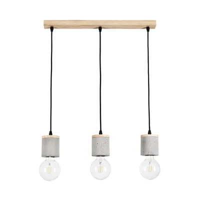 Cesar lampa wisząca 3xe27 max.60w dąb olejowany/czarny/szary 1899374