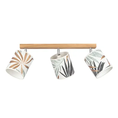 Lampa sufitowa hoja 3xe27 max.25w dąb olejowany/wielokolorowa tapeta 56747374