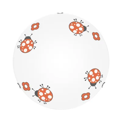 Lampa sufitowa fly 2xe27 max.60w chromowany metal/białe szkło ze wzorem biedronki 4554002