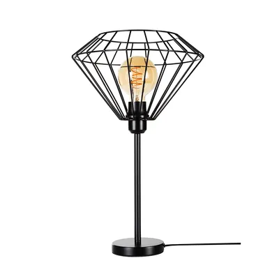 Lampa stołowa raquelle 1xe27 maks. 25w czarny metal/czarny kabel pvc 72470104