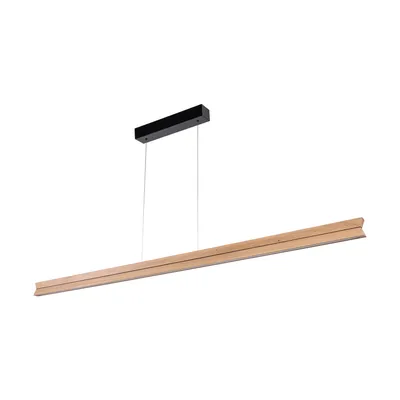 Twin lampa wisząca 3xled 24v int. 42w czarny/dąb olejowany | ściemniacz dotykowy | (1600mm) 1037415100000