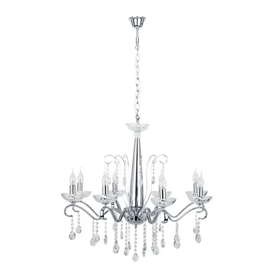Alessa lampa sufitowa 8xe14 max.40w chrom metal/przezroczyste szkło 9014828