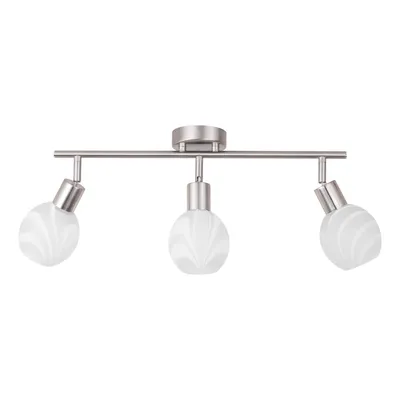 Lampa sufitowa sara 3xe14 max.40w metal satin/białe szkło 2841032