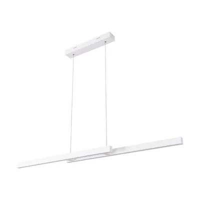 Smal podwójna lampa wisząca led zintegrowany 2260lm 3000k 22,5w białe drewno bukowe ściemniacz dotykowy 1519642