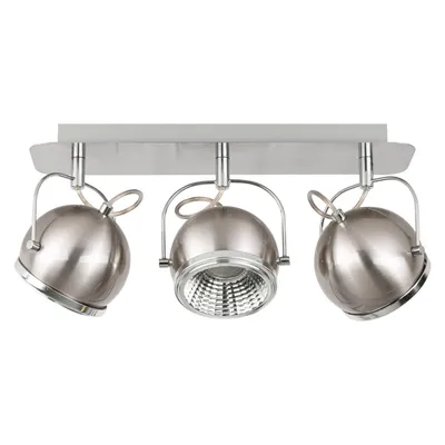 Lampa sufitowa kulowa w zestawie 3xgu10 led 6w satynowy metal 5009387