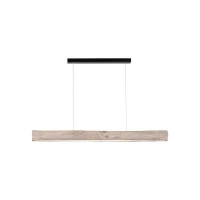 Lampa wisząca lucas 1xled samsung 24v zintegrowana 3080lm 3000k 33w barwiona sosna szara/czarny metal/przezroczysty kabel pvc z dotykowym ściemniaczem 69670104