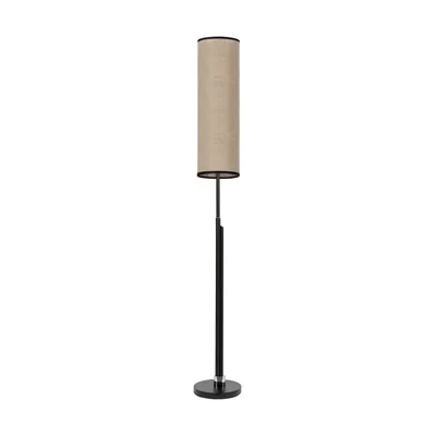 Lampa podłogowa eleganta w zestawie zintegrowana dioda led 1800lm+500lm 3000k 22w antracytowy metal/czarny kabel z tkaniny/naturalny len z antracytowym kloszem 15922132