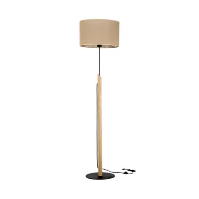 Colette jute lampa podłogowa 1xe27 max.60w czarny/dąb olejowany/czarny/beżowy 76214904