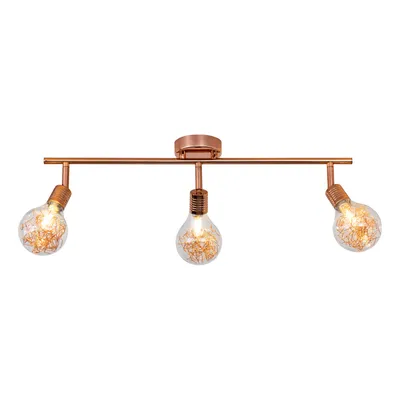 Lampa bulbs listwa sufitowa 3pkt żarówki miedziano - szklane 2507313
