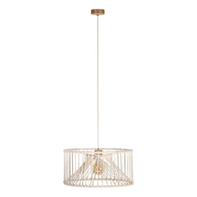 Reve lampa wisząca 1xe27 max.15w led dąb olejowany/kremowy sznurek bawełniany/kabel z naturalnej tkaniny 184417174