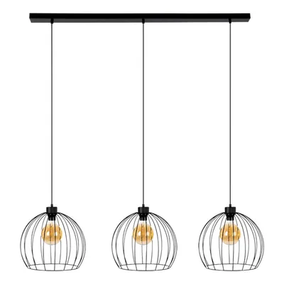 Lampa wisząca coop 3xe27 maks. 60w czarny metal/czarny kabel pcv 188449304