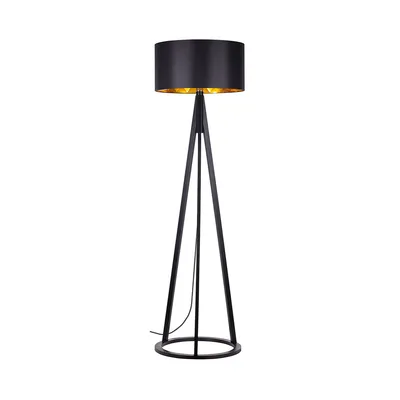 Victoria lampa podłogowa 1xe27 max,60w czarny/czarny-złoty/czarny 6433904