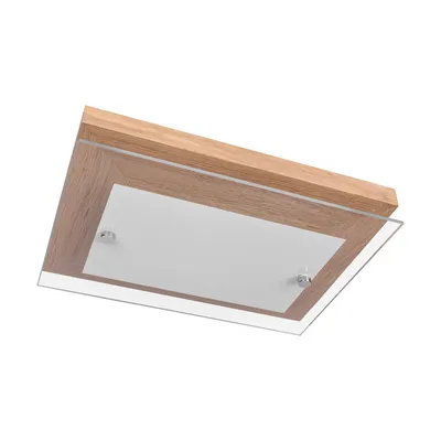 Lampa ścienna finn w zestawie 1xled 800lm 2700k 10w dąb olejowany/chrom metal/szkło biało-przezroczyste 4022174
