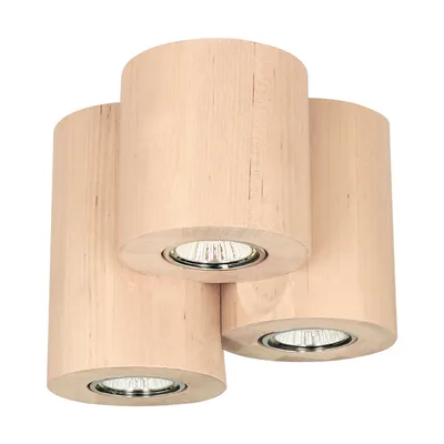 Okrągła lampa sufitowa wooddream 3xgu10 max.6w drewno brzozowe 2066360