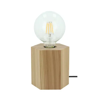 Hexar lampa stołowa 1xe27 max.25w dąb olejowany/antracyt/w oplocie 7011174