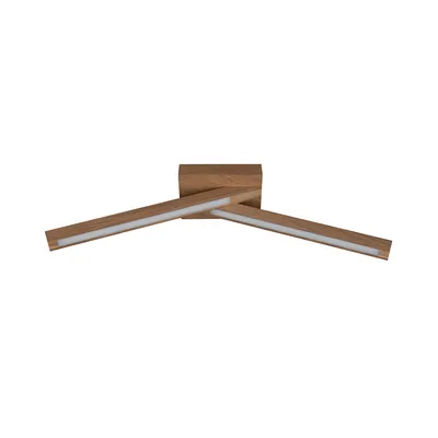 Lampa sufitowa linus crossed 2xled 24v zintegrowana 840lm 3000k 9w dąb olejowany 2246274