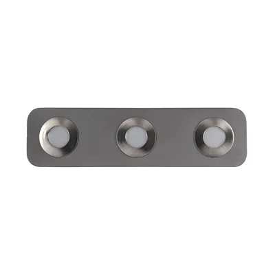 Fajna lampa sufitowa w zestawie zintegrowany 3xled 300lm 3000k 5w szary beton/satynowy metal 2291336