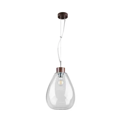 Piro lampa wisząca 1xe27 max,60w orzech/transparentny/transparentny 9822076