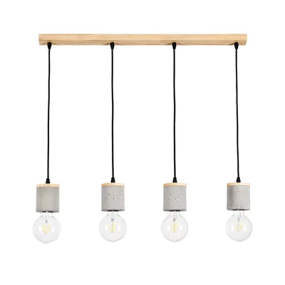 Cesar lampa wisząca 4xe27 60w dąb olejowany/czarny/szary 1899474