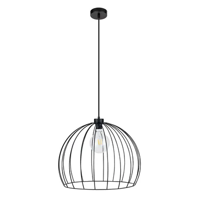 Lampa wisząca coop 1xe27 maks. 60w czarny metal/czarny kabel pvc 1882904