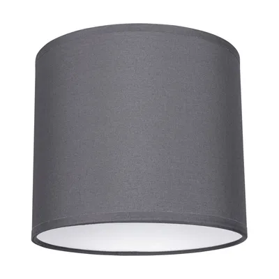 Abażur cylinder e27 h20 tkanina antracyt a0010