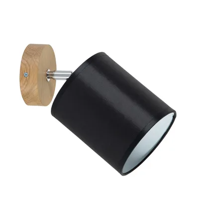 Aprillia kinkiet 1xe27 max.25w dąb olejowany/czarny klosz z tkaniny 56746174