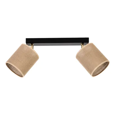 Jute lampa sufitowa 2xe27 max.25w czarny/beżowy 56793204
