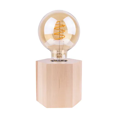 Lampa stołowa fofi 1xe27 max.25w drewno brzozowe/czarny kabel pvc 7016010400000