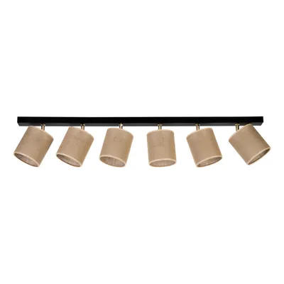 Jute lampa sufitowa 6xe27 max.25w czarny/beżowy 56793604